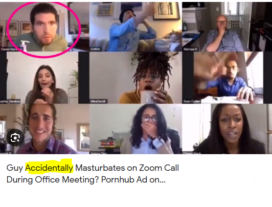 masturbate on zoom call